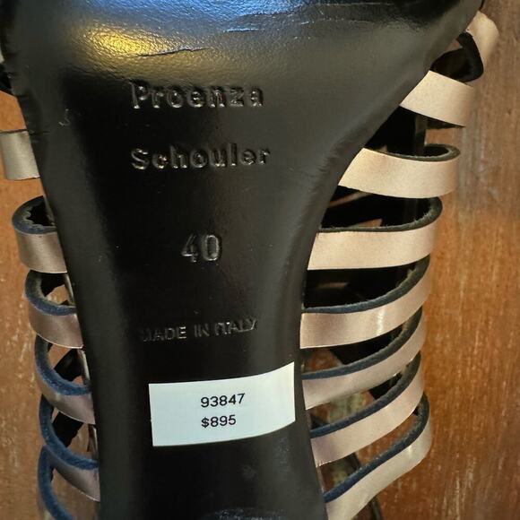 Proenza Schouler Women's Metallic Spartan High Heels Shoes Size 40 - Picture 5 of 12